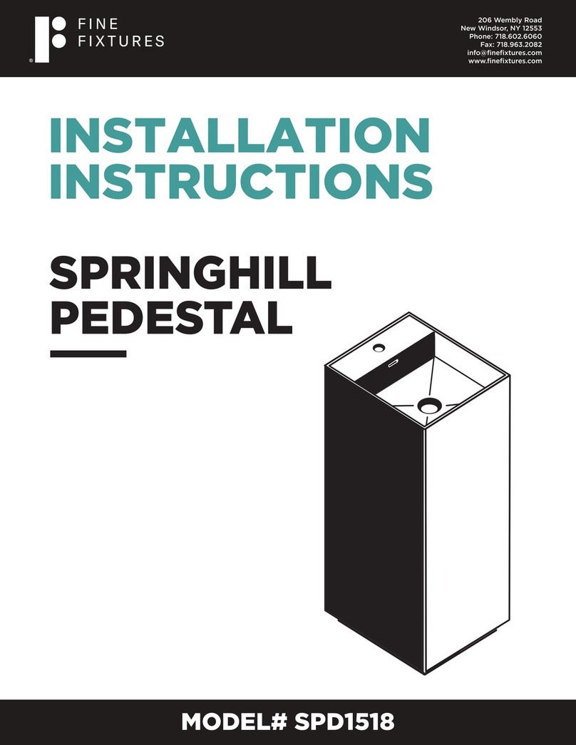 fine fixtures SPRINGHILL PEDESTAL SPD1518 installation instructions fine fixtures SPRINGHILL PEDESTAL SPD1518 installation instructions