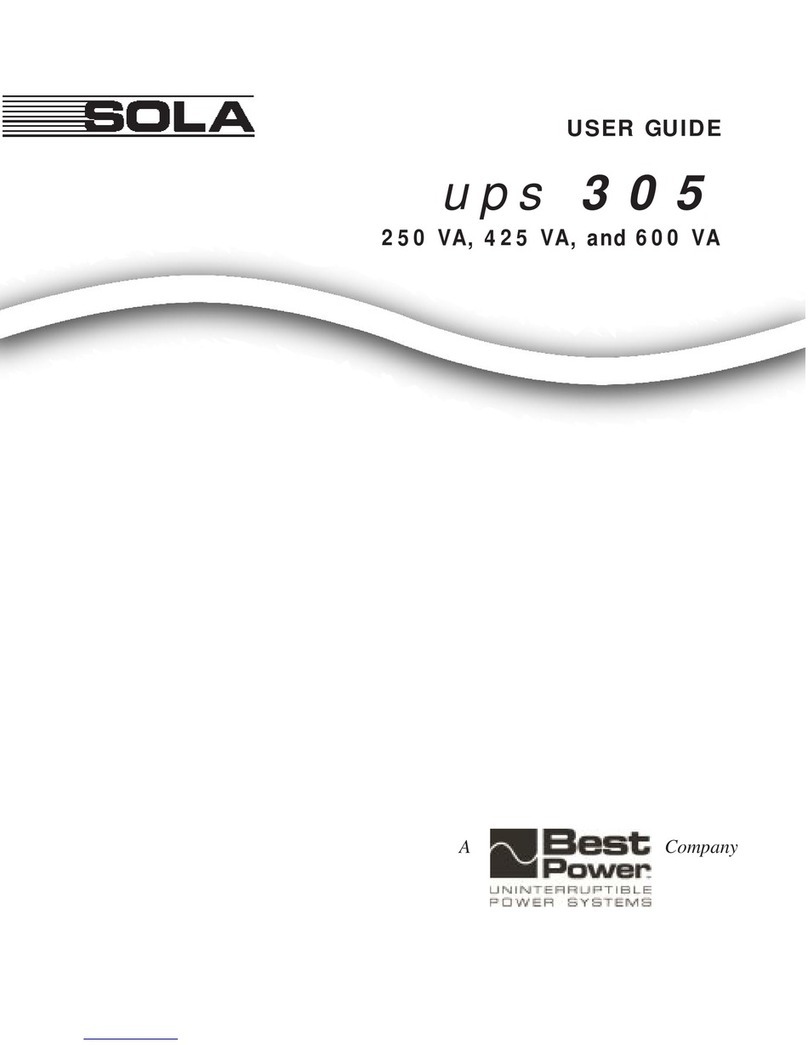 Best Power Sola 305 user guide