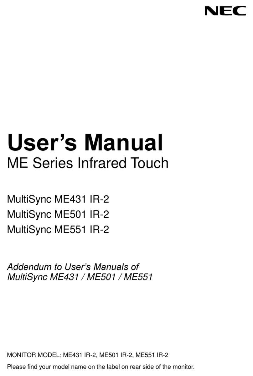 NEC MultiSync ME431 IR-2 User manual