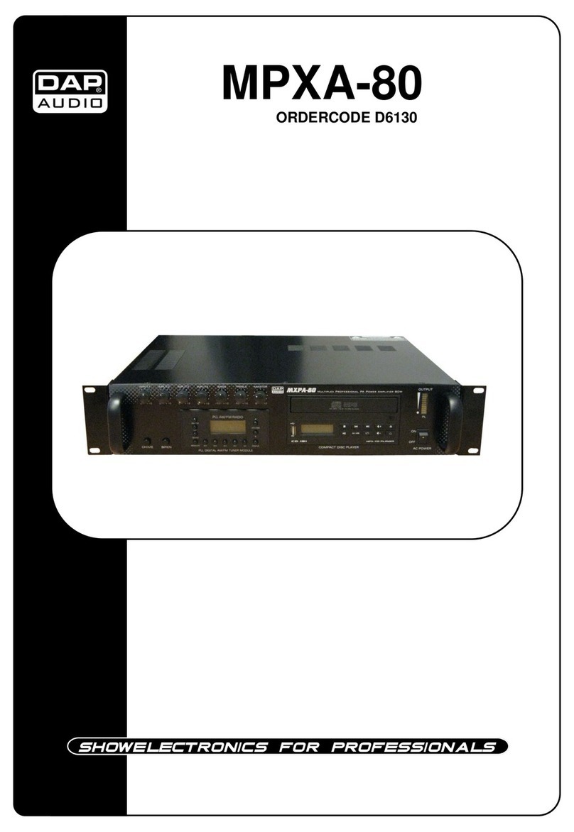 DAPAudio MPXA-80 User manual