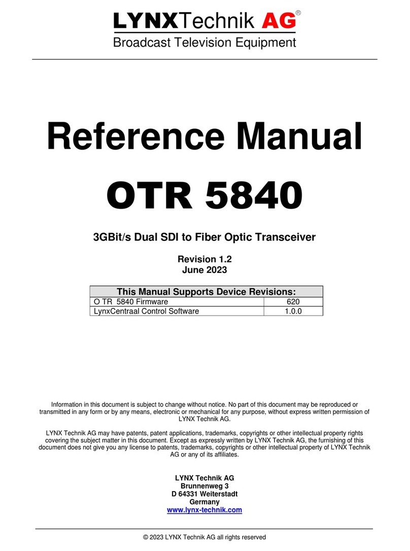 LYNXTechnik OTR 5840 Reference manual