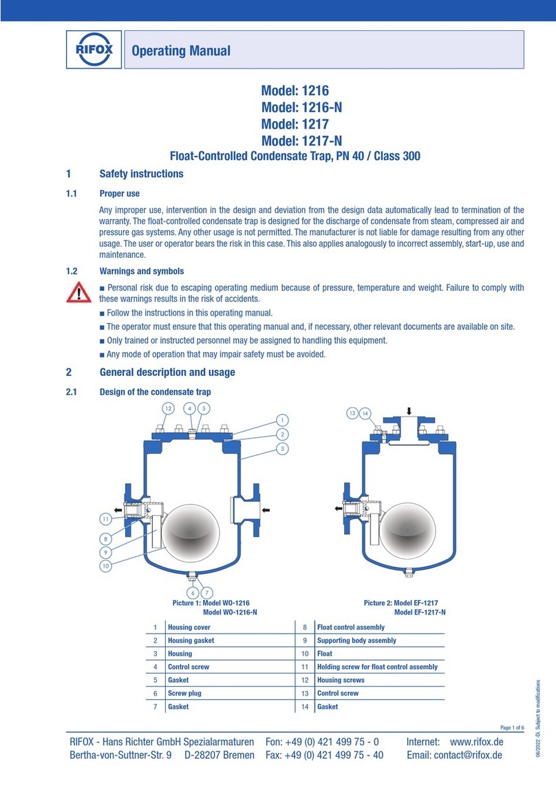 Rifox 1216 operating manual Rifox 1216 operating manual