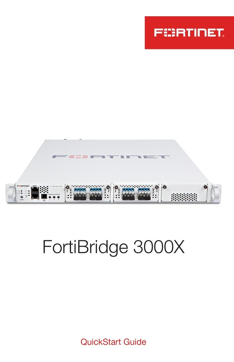 Fortinet FortiBridge 3000 Series User manual Fortinet FortiBridge 3000 Series User manual