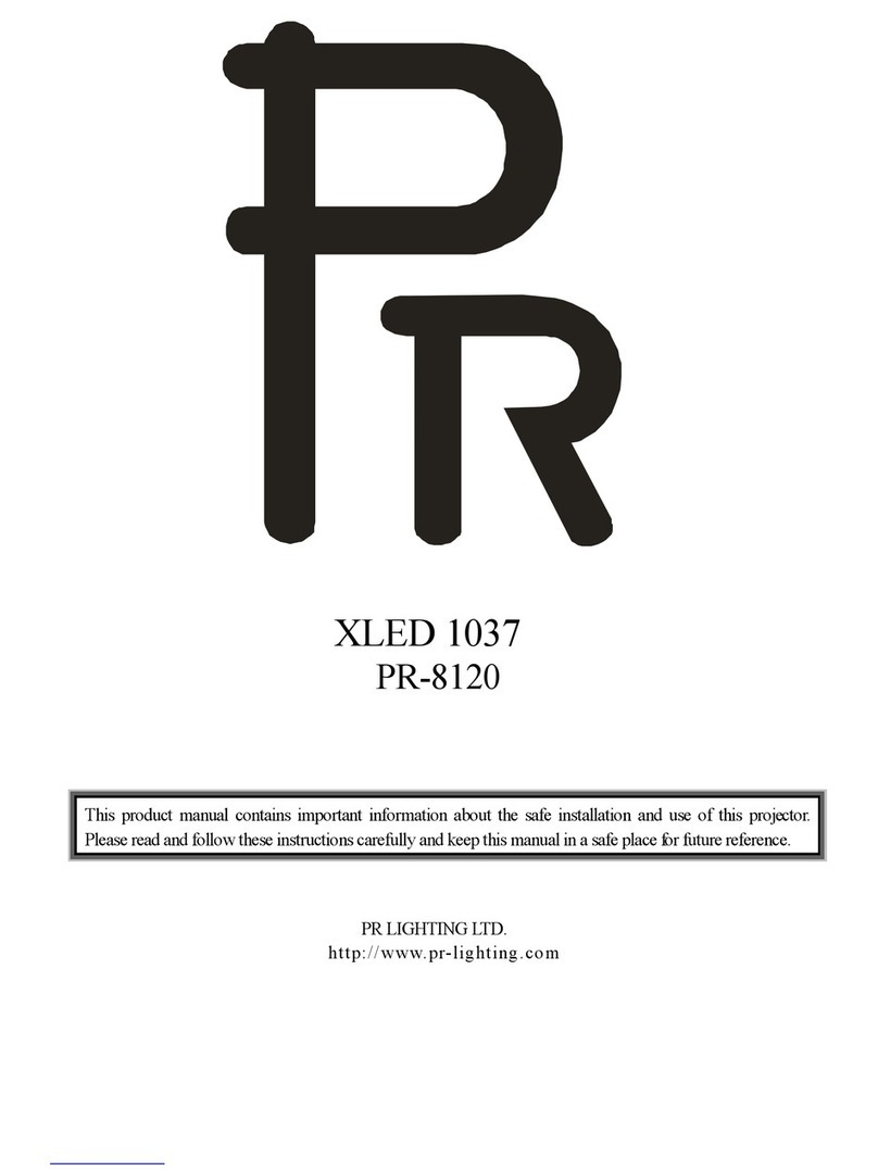PR Lighting XLED 1037 product manual