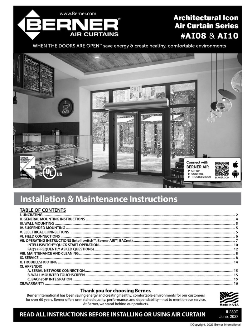 Berner AI08 Installation and operating instructions