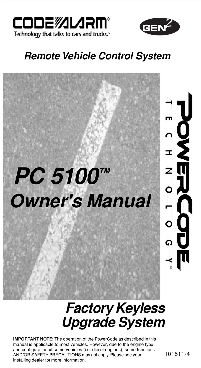 Code Alarm PowerCode PC 5100 User manual