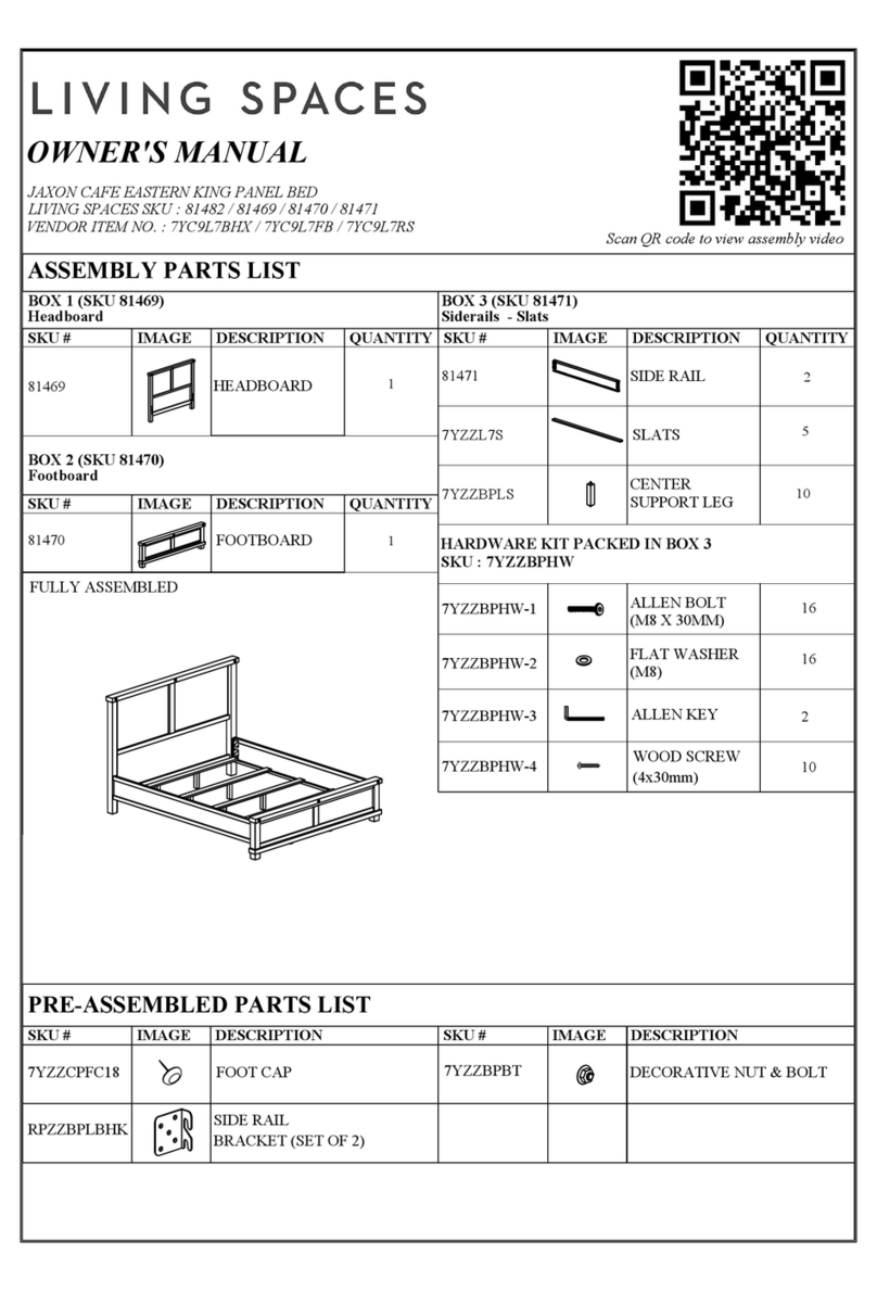 Living Spaces JAXON 7YC9L7BHX User manual