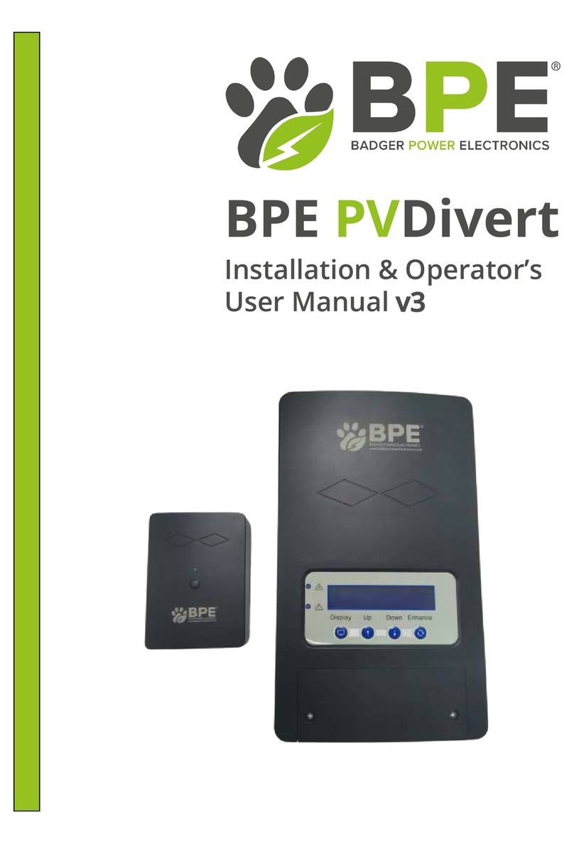 BPE PVDivert Installation & operator's manual