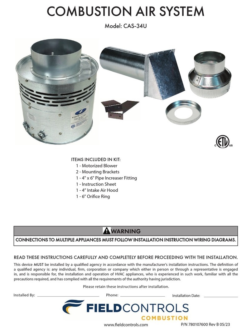 Field Controls CAS-34U User manual