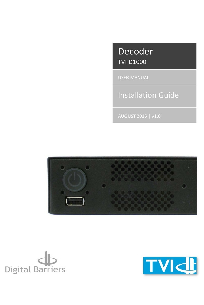 Digital Barriers TVI D1000 user manual