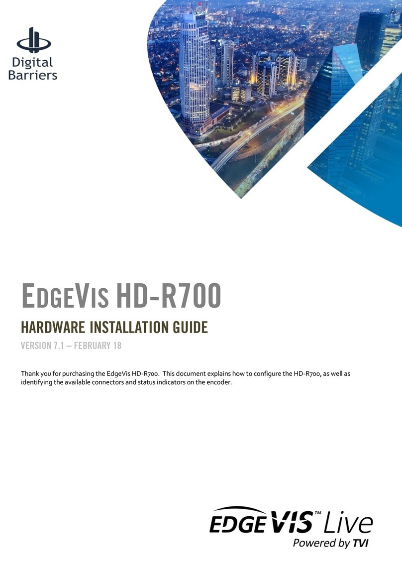 Digital Barriers EDGEVIS HD-R700 Hardware installation guide