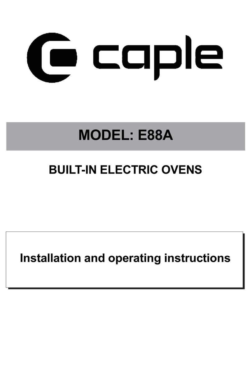 Caple E88A Installation and operating instructions