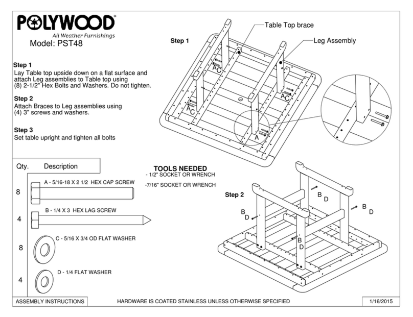 Polywood PST48 User manual Polywood PST48 User manual