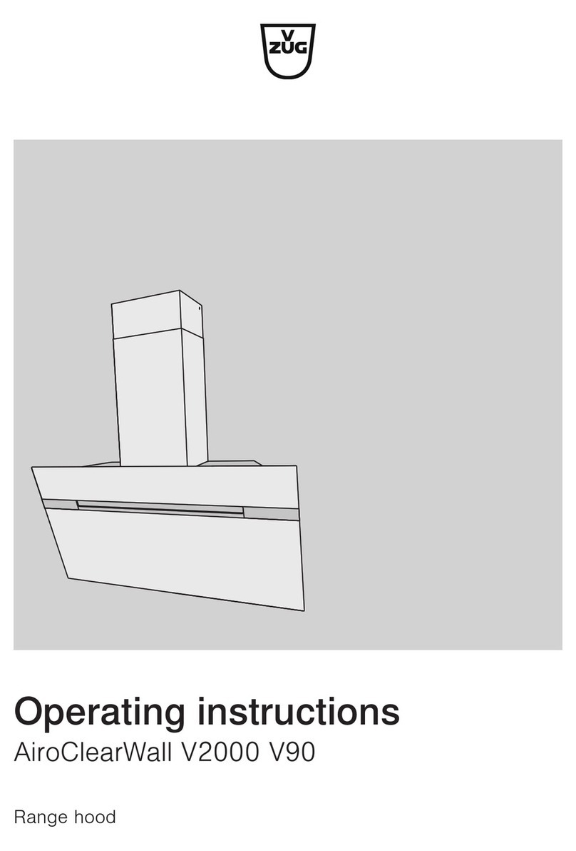 V-ZUG AiroClearWall V2000 V90 User manual V-ZUG AiroClearWall V2000 V90 User manual