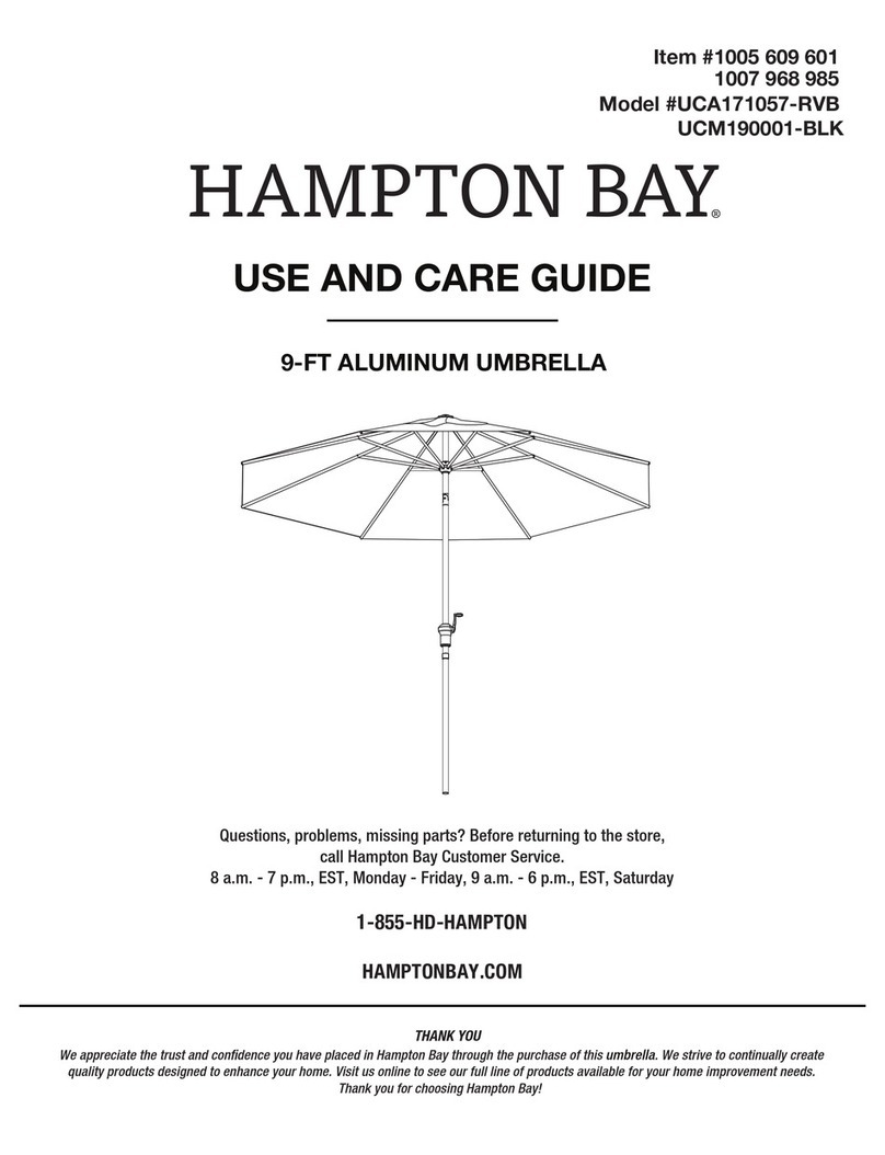 HAMPTON BAY UCA171057-RVB Use and care guide