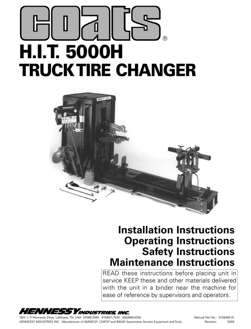 HENNESSY INDUSTRIES Coats H.I.T. 5000H instruction manual