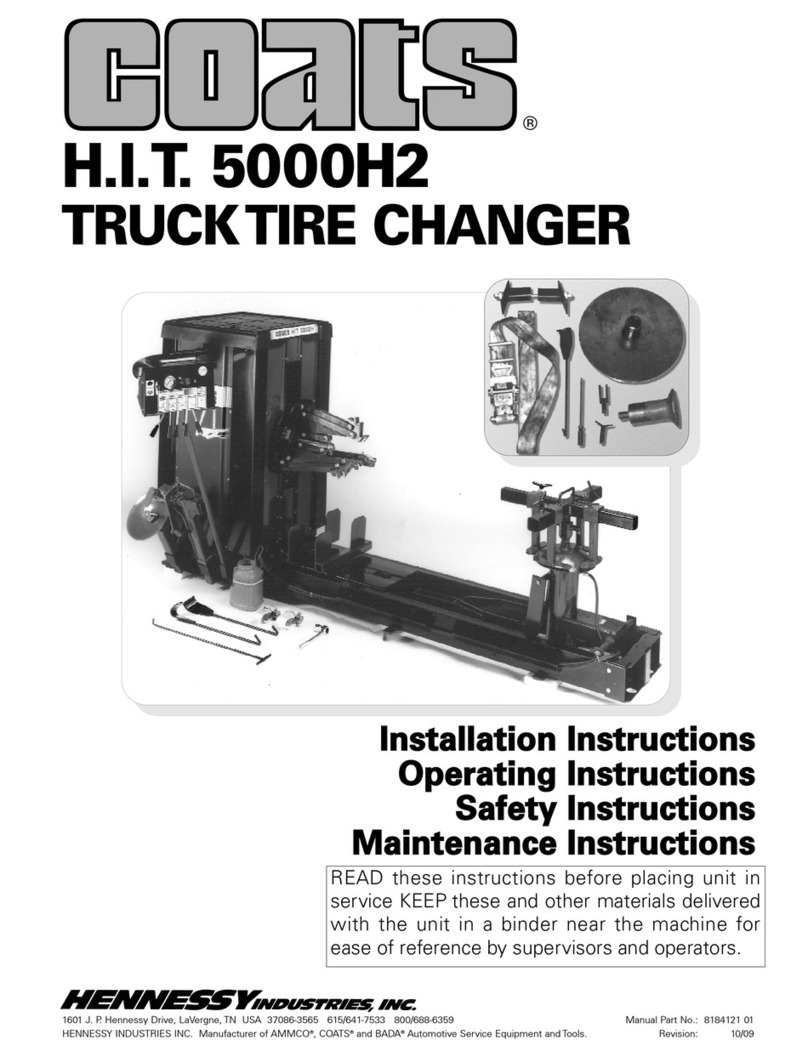 HENNESSY INDUSTRIES Coats H.I.T. 5000H2 instruction manual