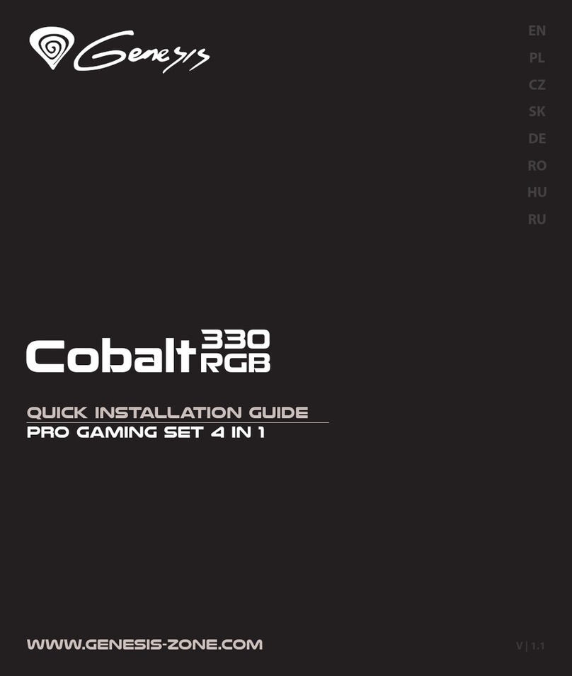 Genesis Cobalt 330 RGB Quick installation guide
