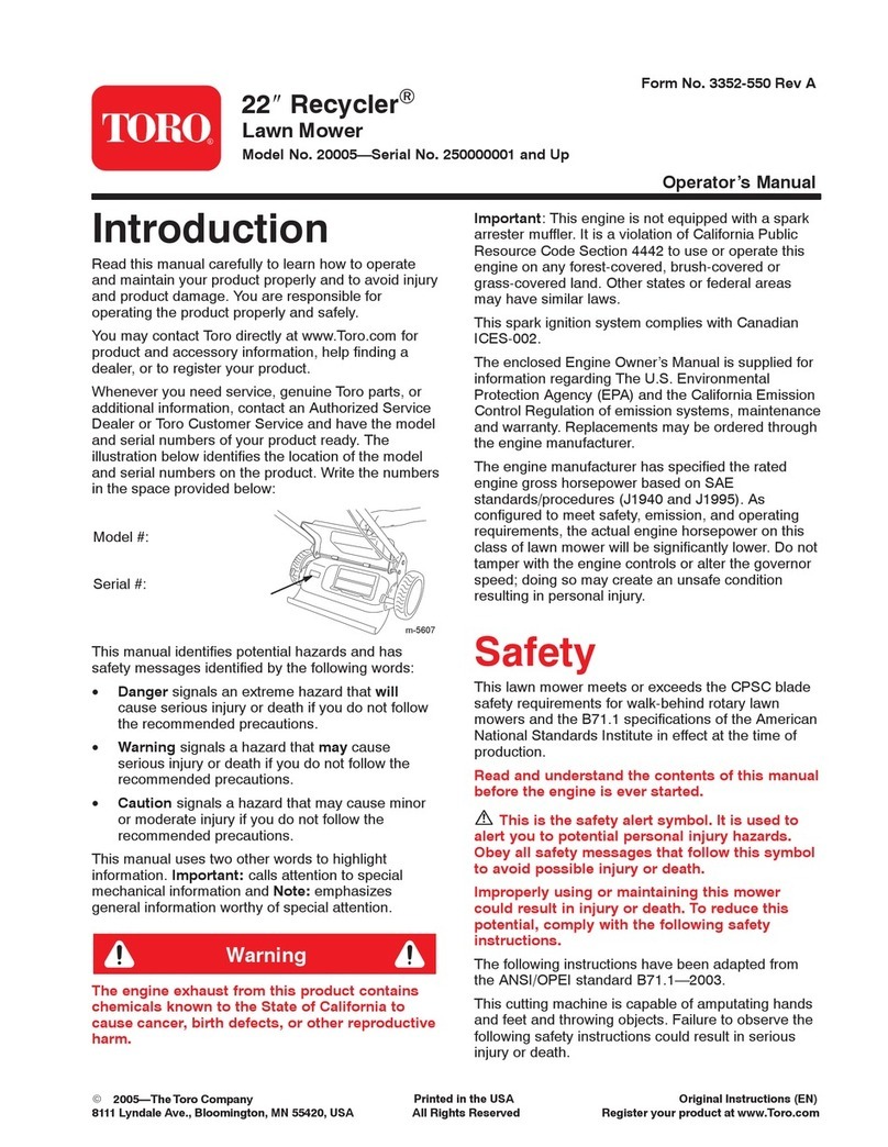 Toro 20005 User manual