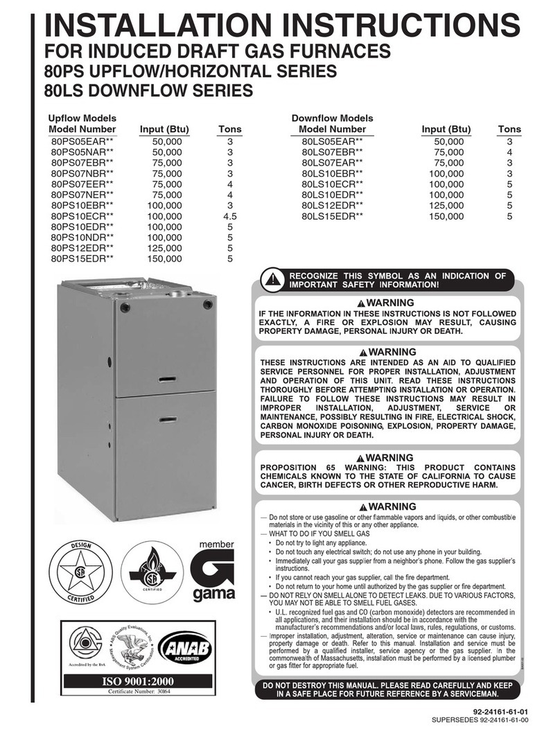 Rheem 80PS Series installation instructions