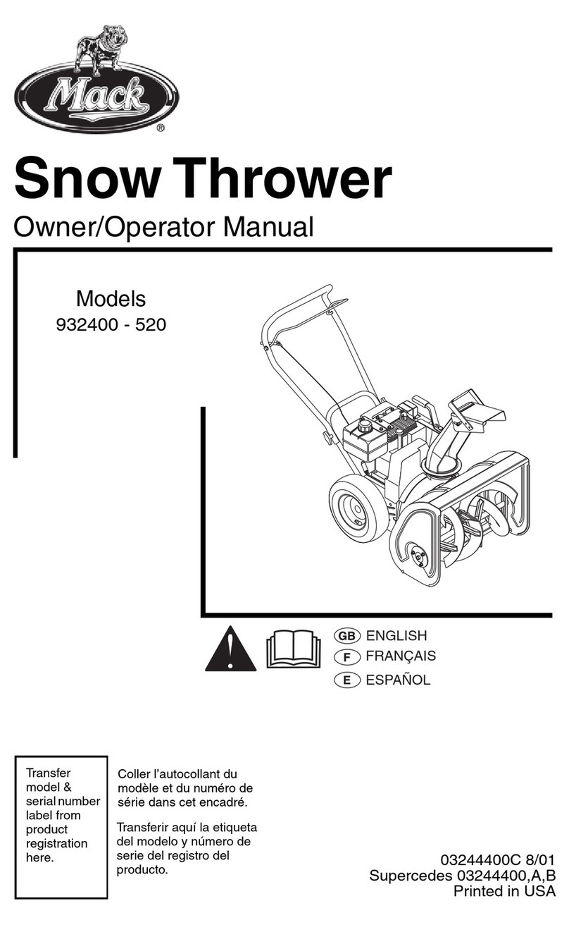 Mack 932400 Owner's/operator's manual