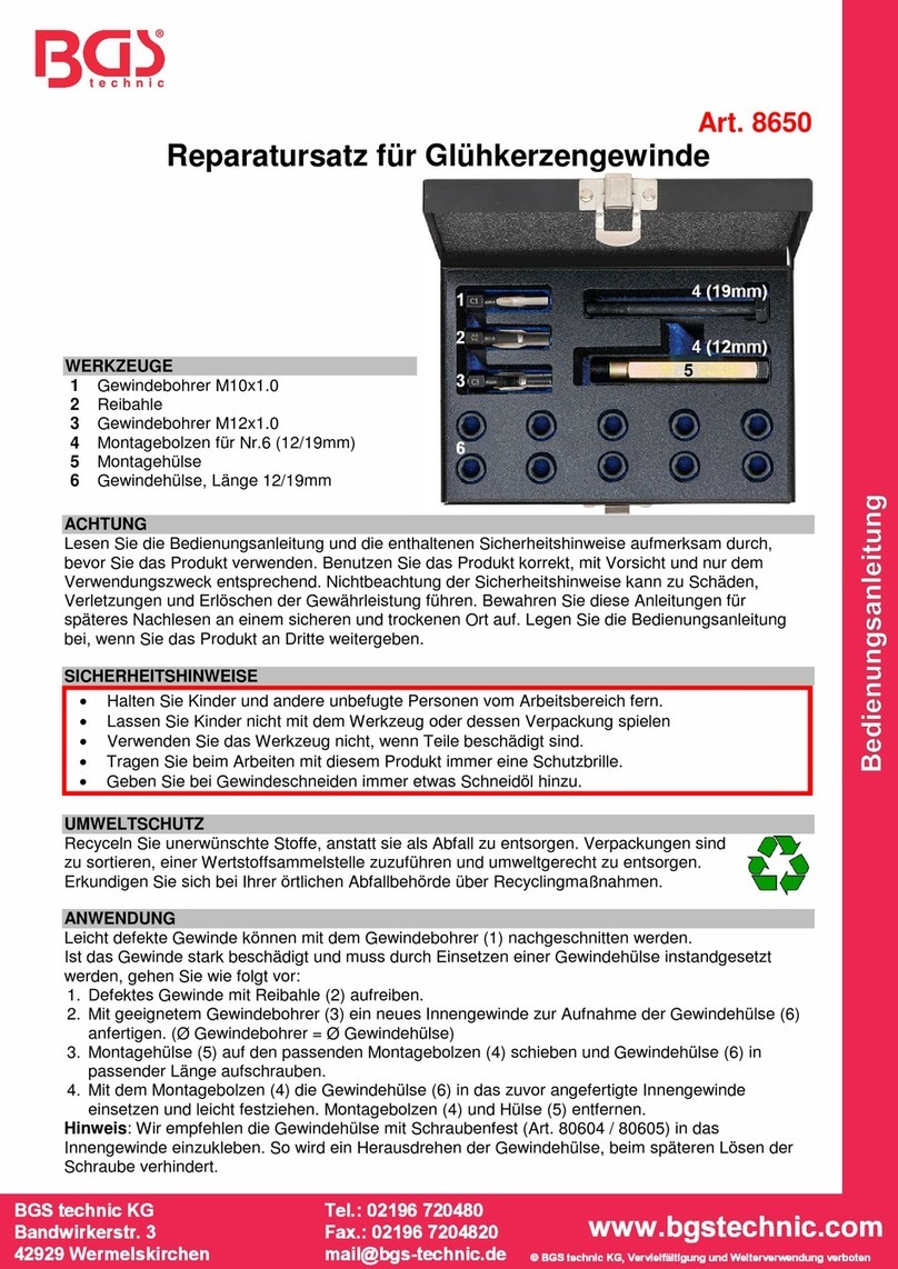 BGS technic 8650 User manual