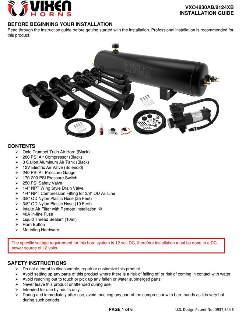 Vixen Horns VXO4830AB/8124XB installation guide