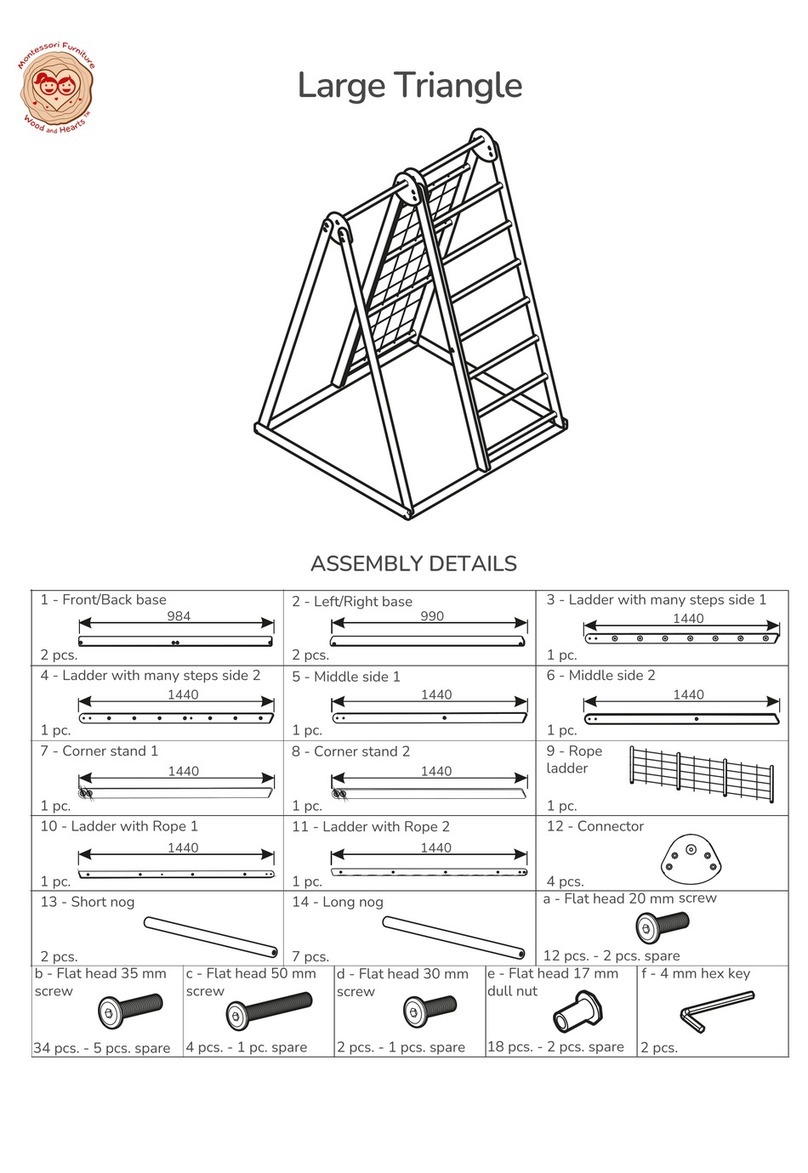 Montessori Furniture Wood and Hearts Large Triangle Assembly details Montessori Furniture Wood and Hearts Large Triangle Assembly details