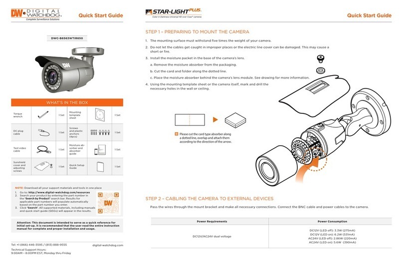 Digital Watchdog DWC-B6563WTIR650 User manual