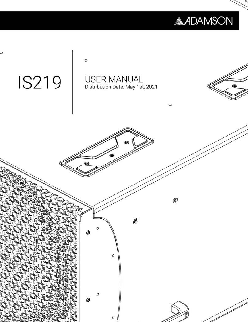 Adamson IS219 User manual Adamson IS219 User manual