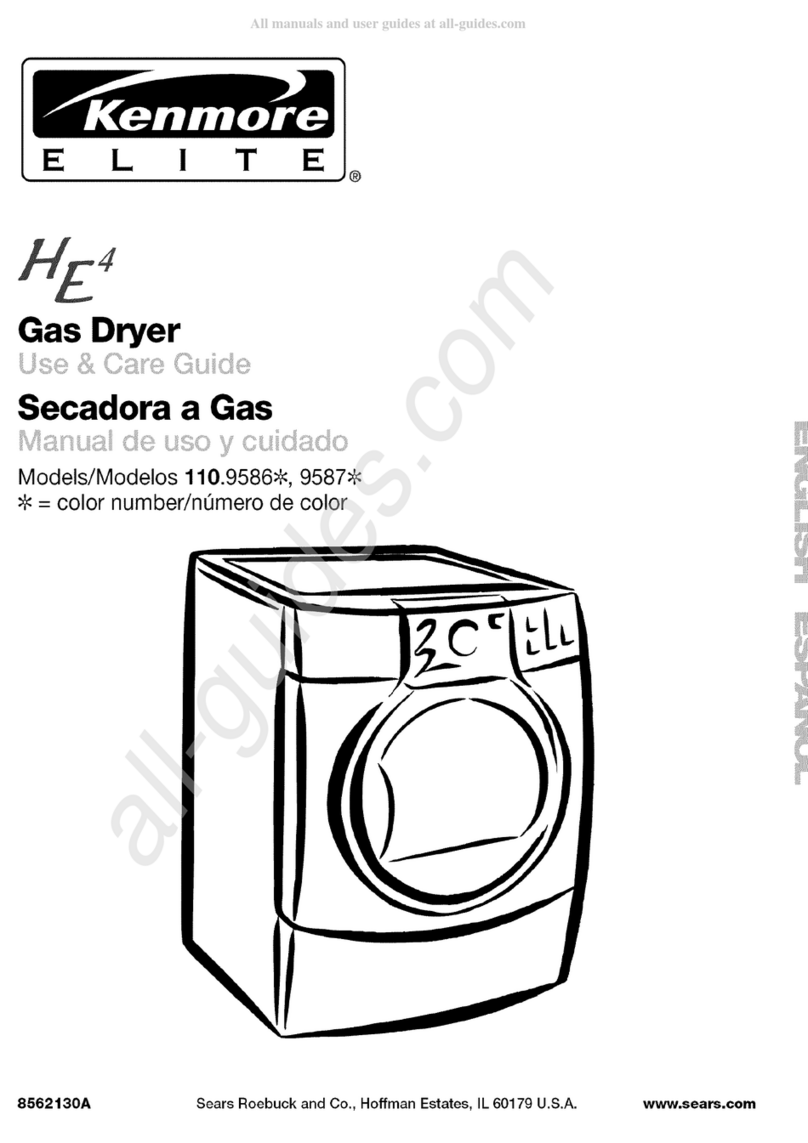 Kenmore ELITE HE4 110.9586 Series Use & care guide