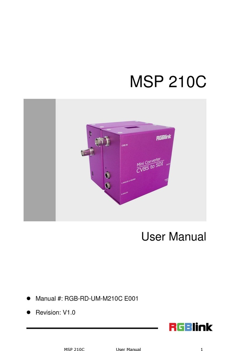 RGBlink MSP 210C User manual