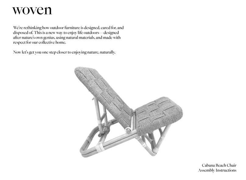 Woven Cabana Beach Chair Assembly instructions