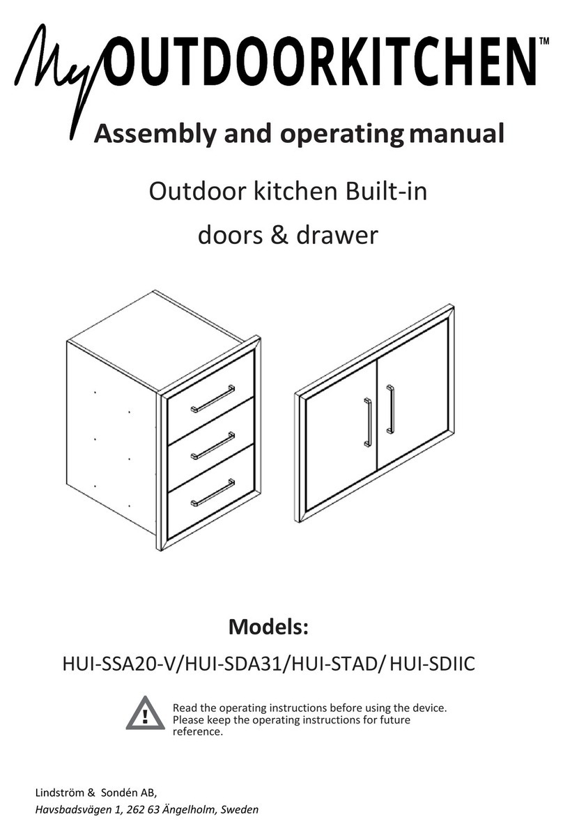 MyOUTDOORKITCHEN HUI-SSA20-V Assembly and operating manual