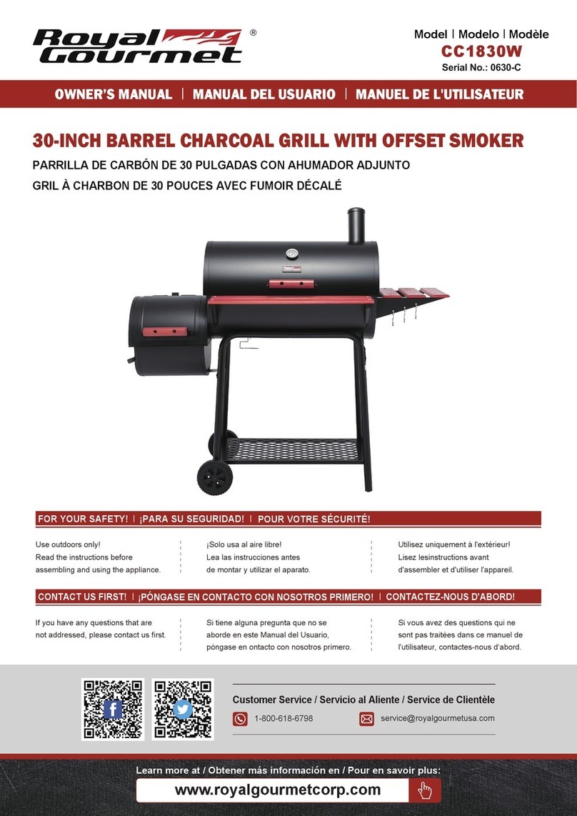 ROYAL GOURMET CC1830W owner's manual ROYAL GOURMET CC1830W owner's manual