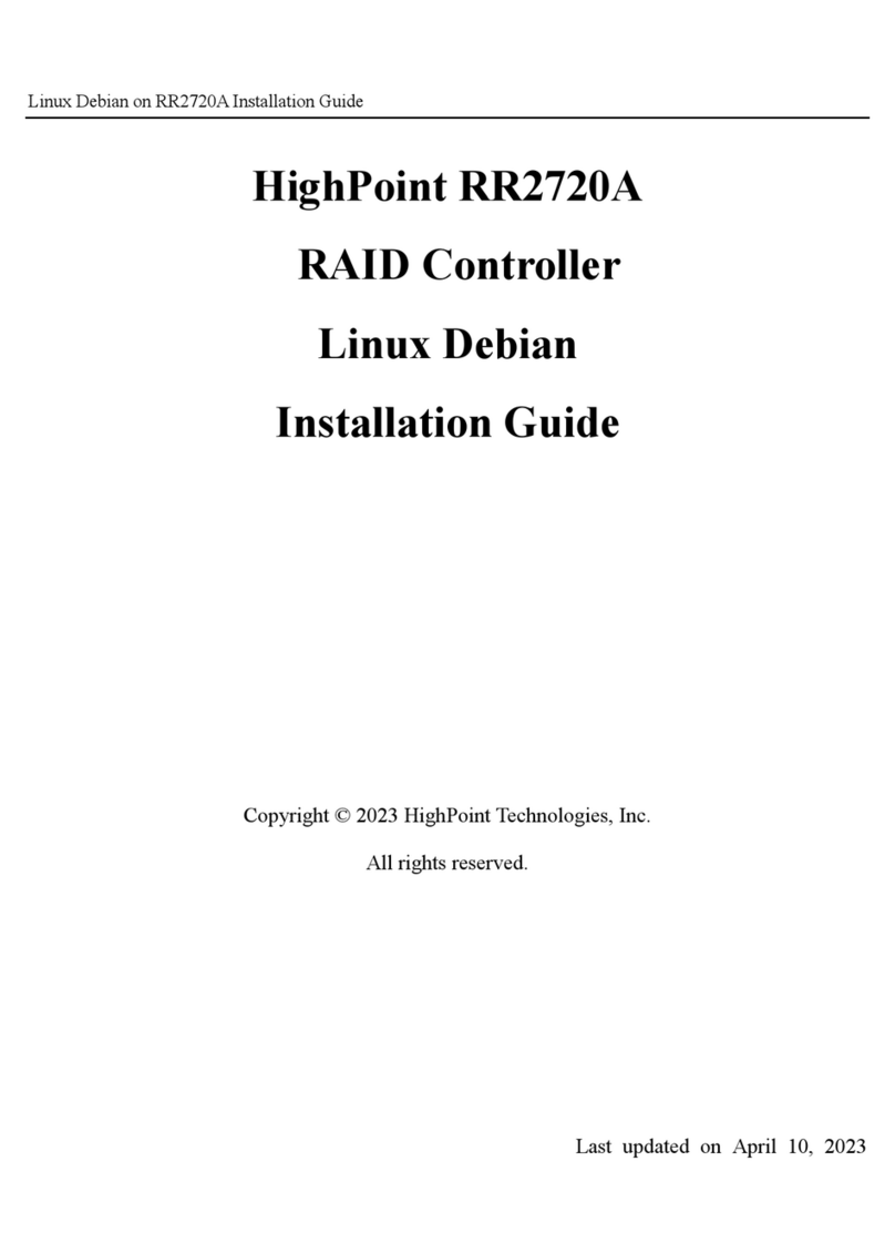 HighPoint RR2720A User manual HighPoint RR2720A User manual