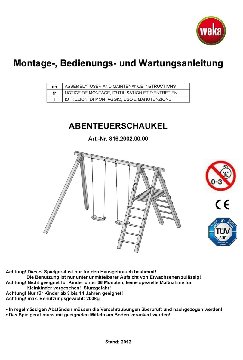 Weka 816.2002.00.00 ASSEMBLY, USER AND MAINTENANCE INSTRUCTIONS