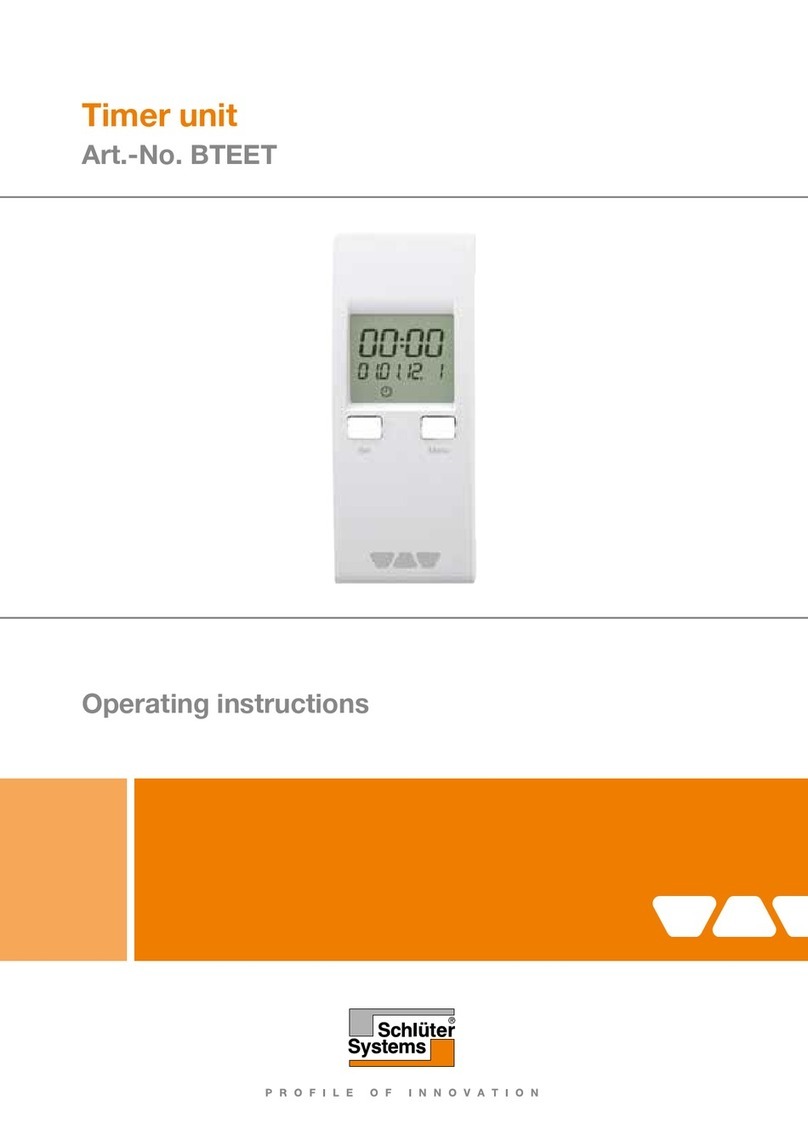 Schluter Systems BTEET operating instructions