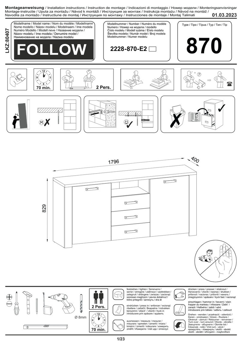 Trendteam FOLLOW 228-870-E2 installation instructions