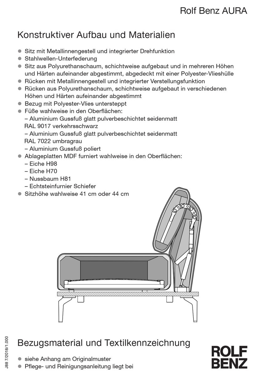 Rolf Benz Aura 388 Assembly instructions