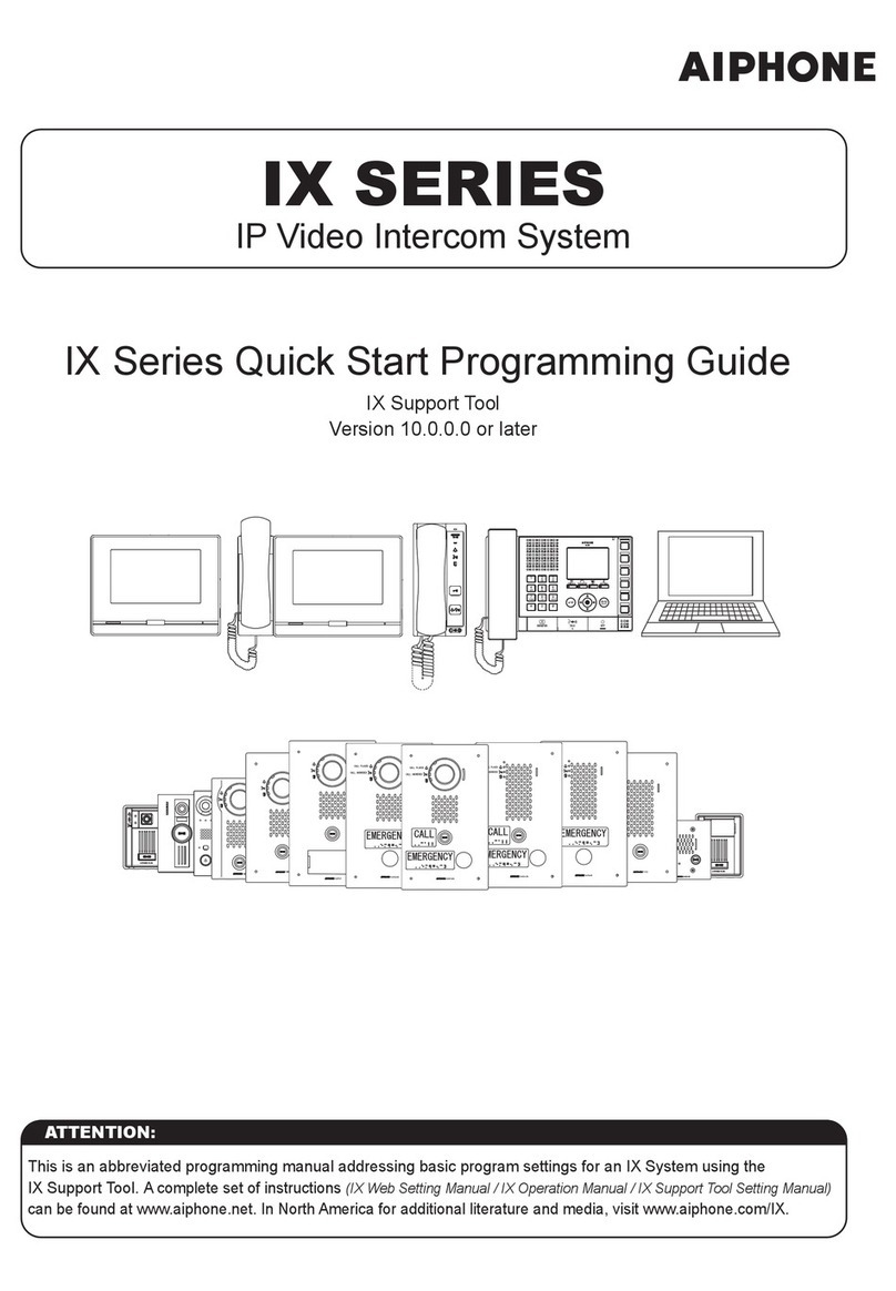 Aiphone IX SERIES Quick start programming guide