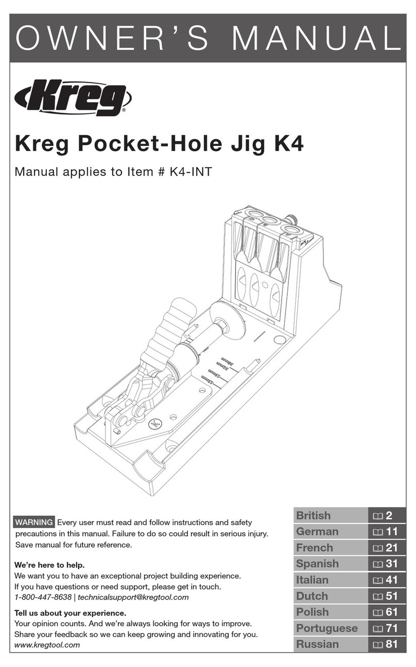 Kreg K4 User manual Kreg K4 User manual