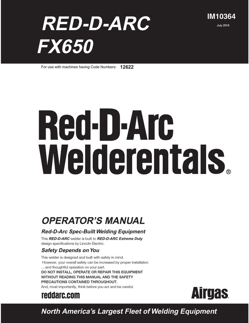 Airgas RED-D-ARC WELDERENTALS FX650 Operator's manual