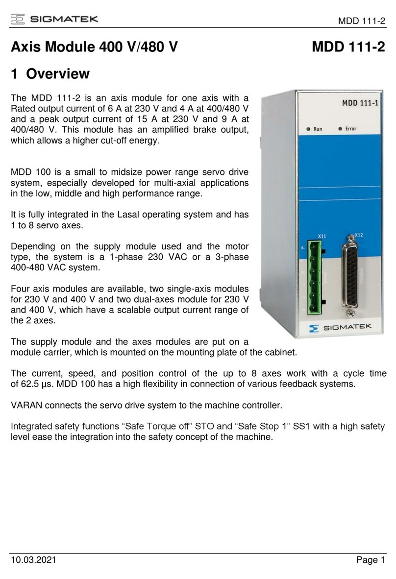 SIGMA TEK MDD 111-2 User manual