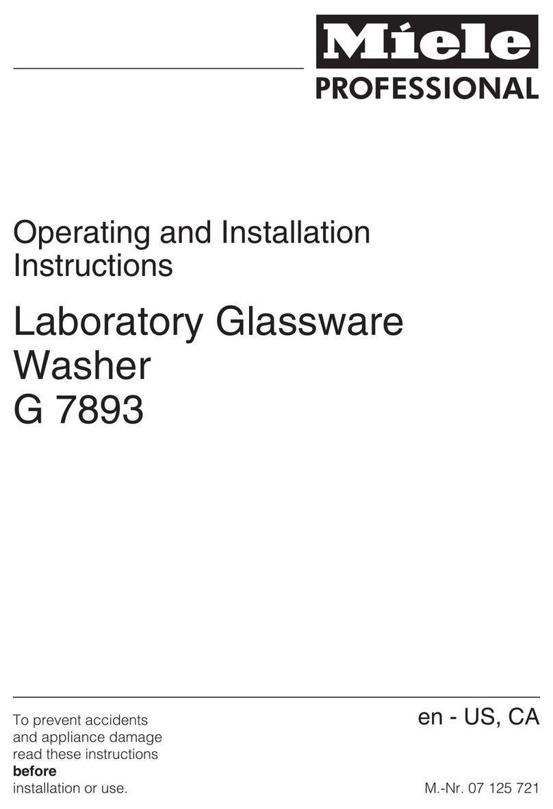 Miele professional G 7893 Operating and installation instructions