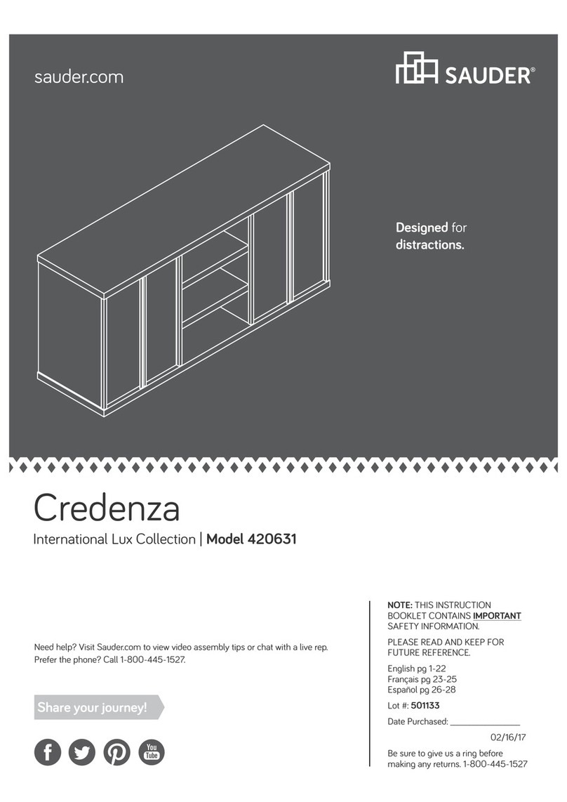 Sauder Credenza International Lux 420631 manual