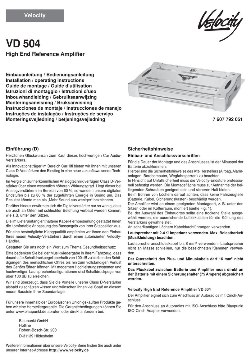 Velocity VD 504 Manual