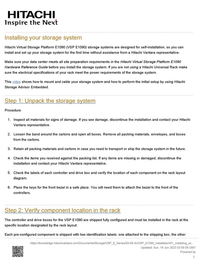 Hitachi VSP E1090 Instruction Manual