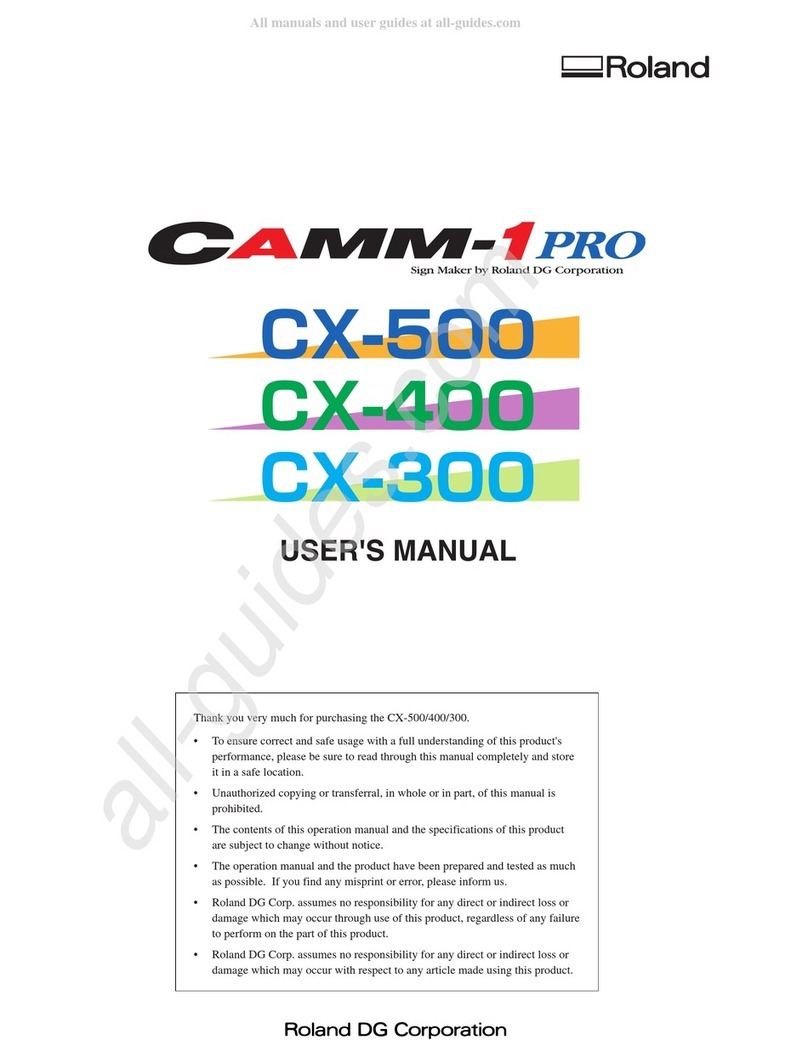 Roland CAMM-1 PRO User manual