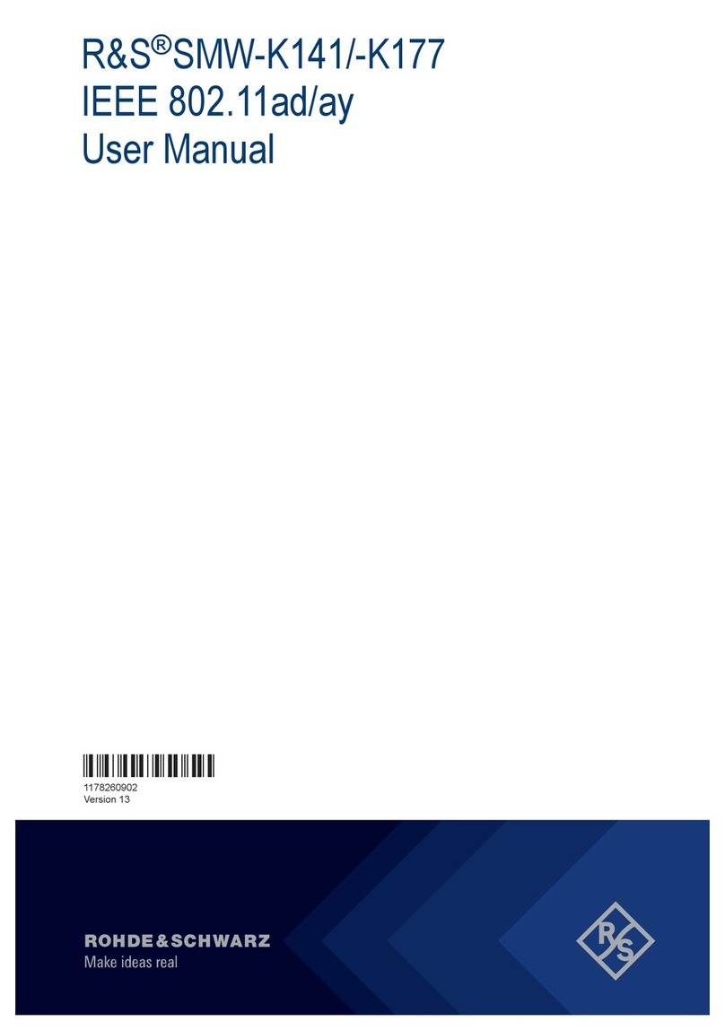 Rohde & Schwarz SMW-K141 user manual Rohde & Schwarz SMW-K141 user manual